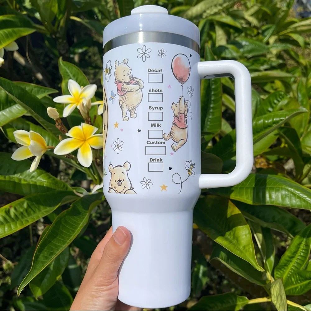 Custom Disney Winnie the Pooh Brand new 40oz tumbler double wall stainless trave - Picture 3 of 5